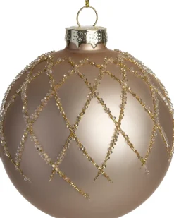 Intratuin kerstbal Belmullet beige D 8 cm