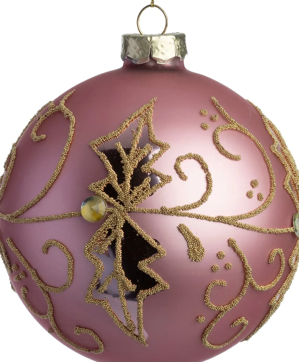 Intratuin kerstbal Bettyhill roze / goud D 10 cm