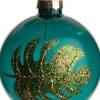 Intratuin kerstbal Blad blauw D 8 cm