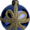 Intratuin kerstbal Bodi blauw strass strik D 8 cm