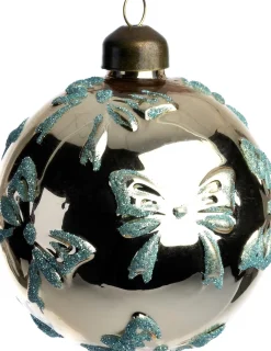 Intratuin kerstbal Bodi goud strikjes D 8 cm