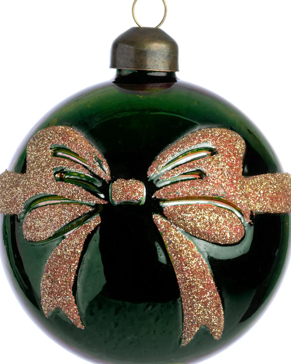 Intratuin kerstbal Bodi groen strik D 8 cm
