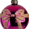 Intratuin kerstbal Bodi roze strik D 8 cm