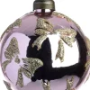 Intratuin kerstbal Bo strikjes roze / goud D 8 cm