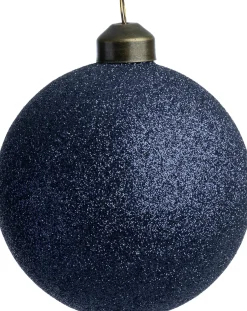 Intratuin kerstbal Boyd donkerblauw D 8 cm