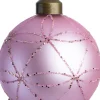 Intratuin kerstbal Bridie roze D 8 cm