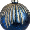 Intratuin kerstbal Cairndow blauw lijnen D 10 cm