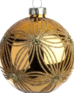 Intratuin kerstbal Cairndow goud bloem D 8 cm