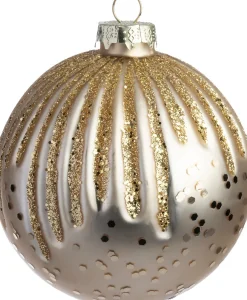 Intratuin kerstbal Cairndow goud lijnen D 10 cm