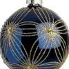 Intratuin kerstbal Cairndow blauw bloem D 8 cm