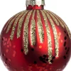 Intratuin kerstbal Cairndow rood lijnen D 10 cm