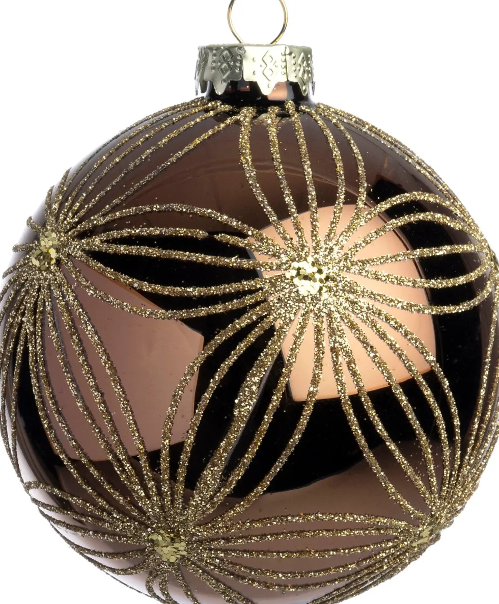 Intratuin kerstbal Cairndow bruin bloem D 10 cm