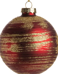 Intratuin kerstbal Callie rood D 8 cm