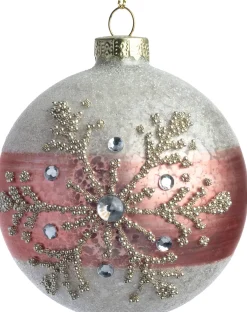 Intratuin kerstbal Callum roze D 8 cm