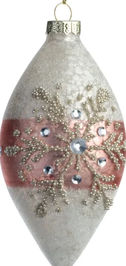 Intratuin kerstbal Callum roze 6 x 6 x 12 cm