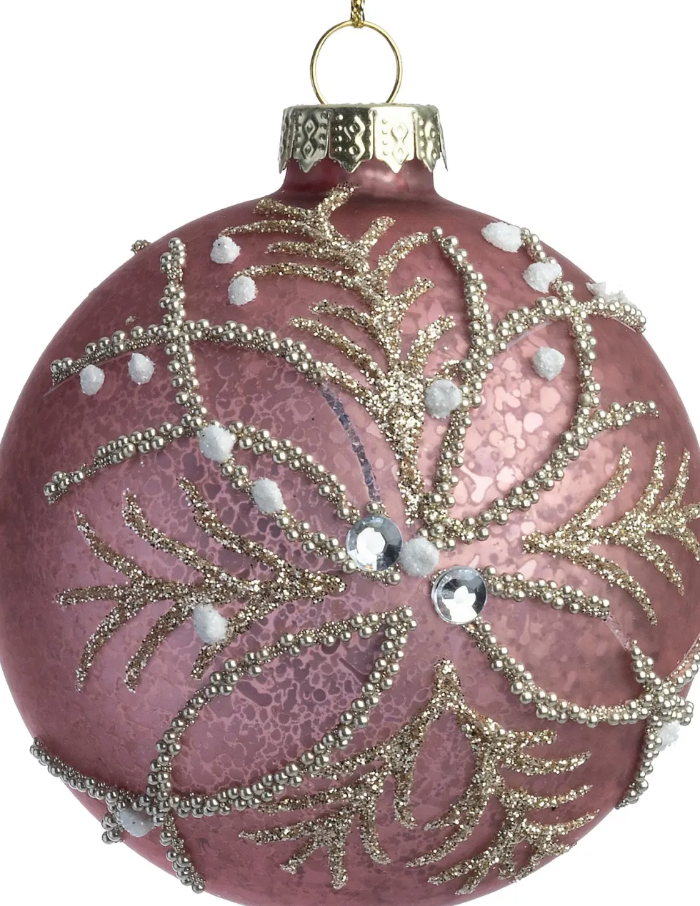 Intratuin kerstbal Cameron roze D 8 cm