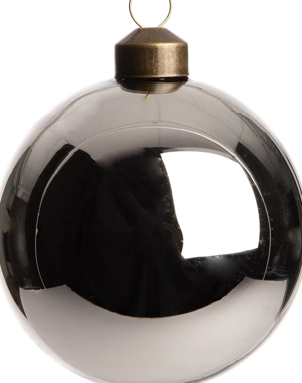 Intratuin kerstbal Caudry glanzend grijs D 8 H 8 cm