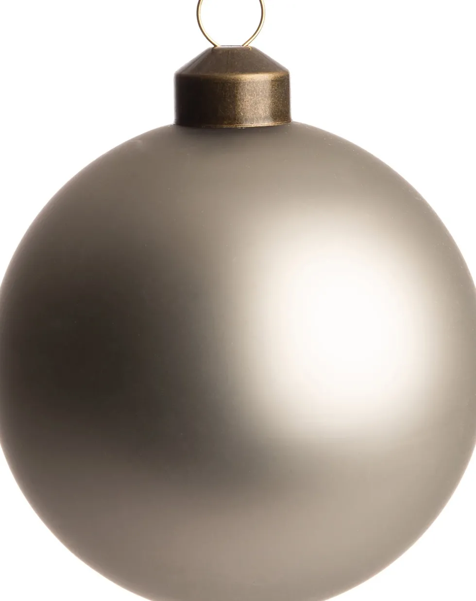 Intratuin kerstbal Caudry mat grijs D 8 H 8 cm