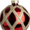 Intratuin kerstbal Chrud glanzend rood D 8 cm
