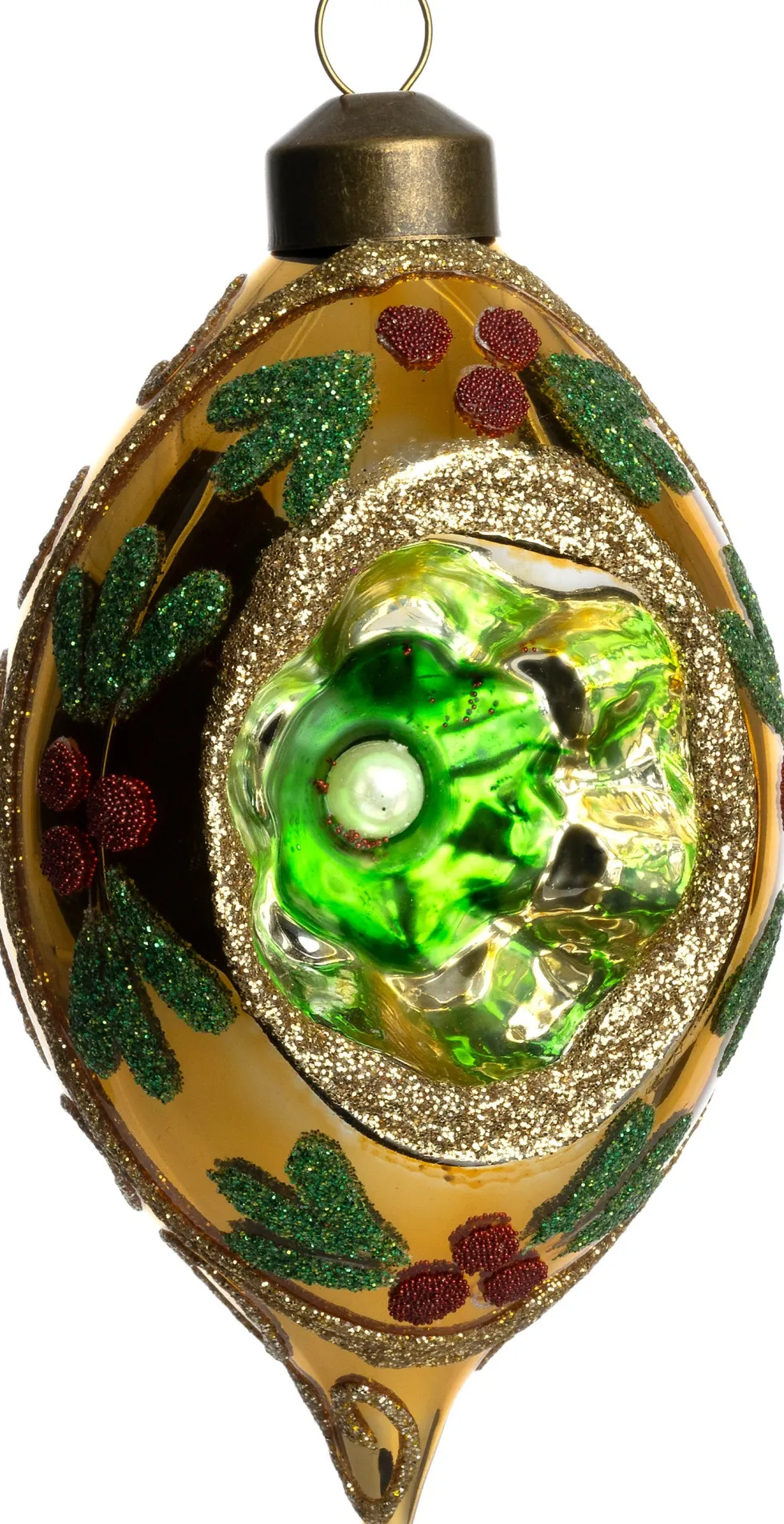 Intratuin kerstbal Clane goud D 6,5 H 11,5 cm