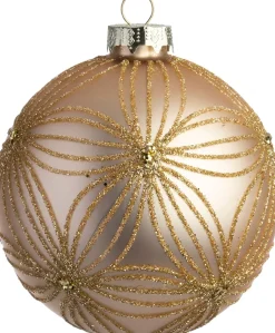 Intratuin kerstbal Cousland goud bloem D 8 cm