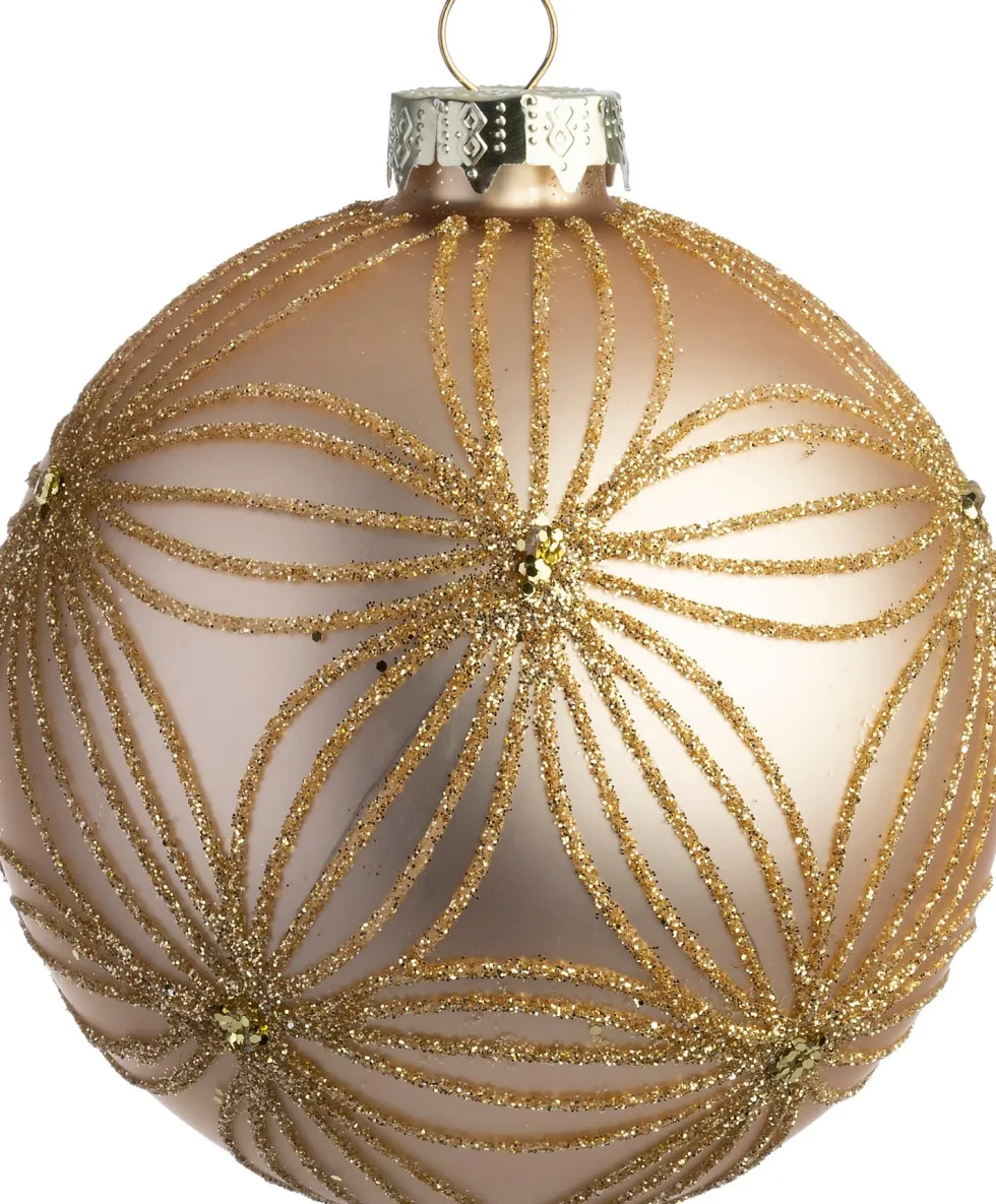 Intratuin kerstbal Cousland goud bloem D 10 cm