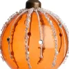Intratuin kerstbal Creil oranje D 8 H 8 cm