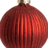 Intratuin kerstbal Deidre rood D 8 cm