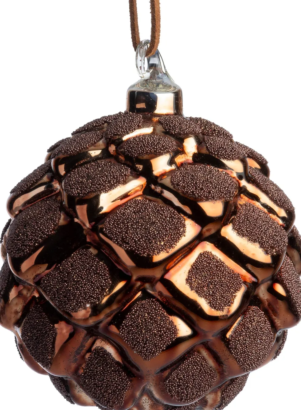Intratuin kerstbal Deina bruin D 8 cm