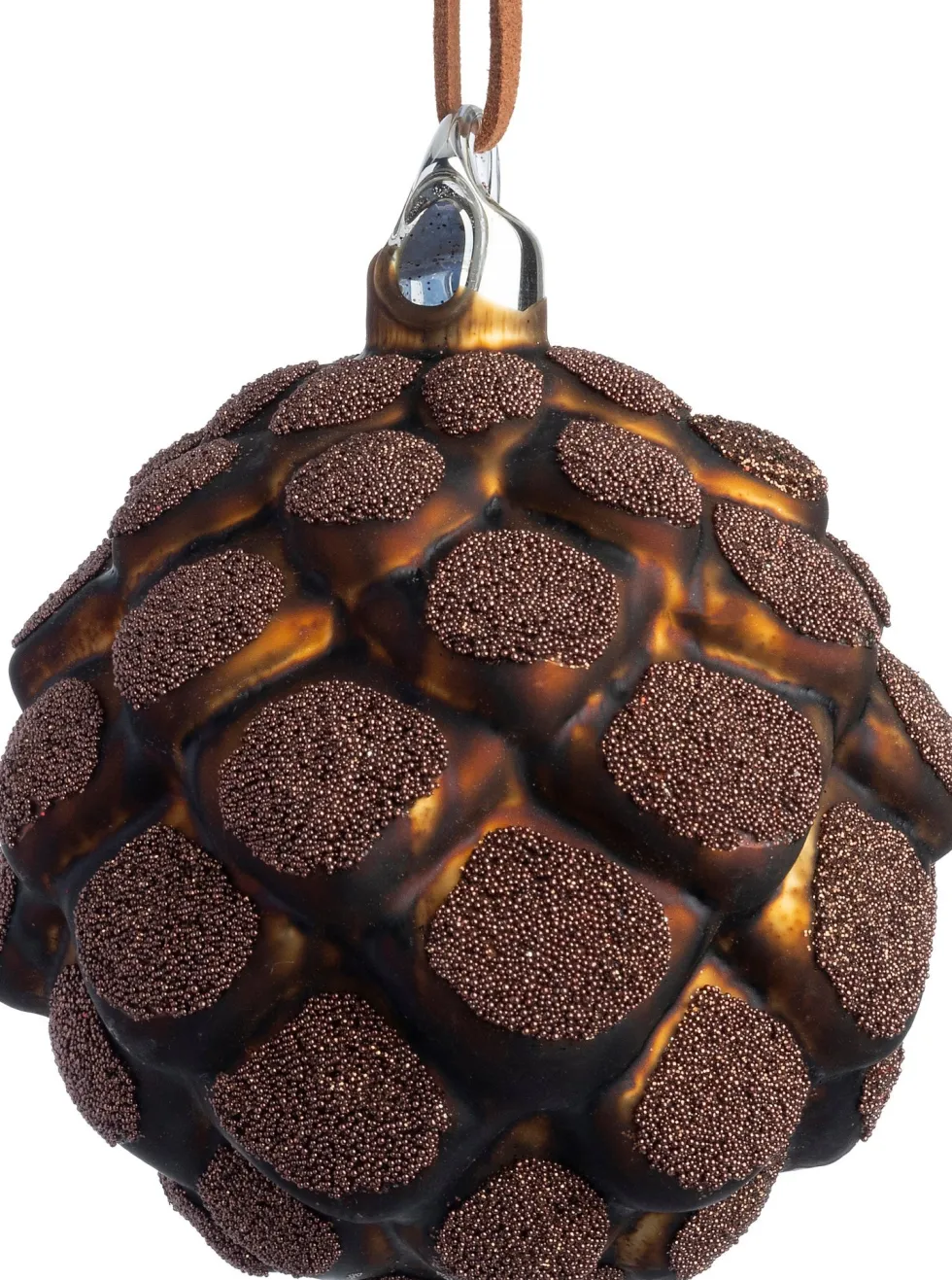 Intratuin kerstbal Deina donkerbruin D 8 cm