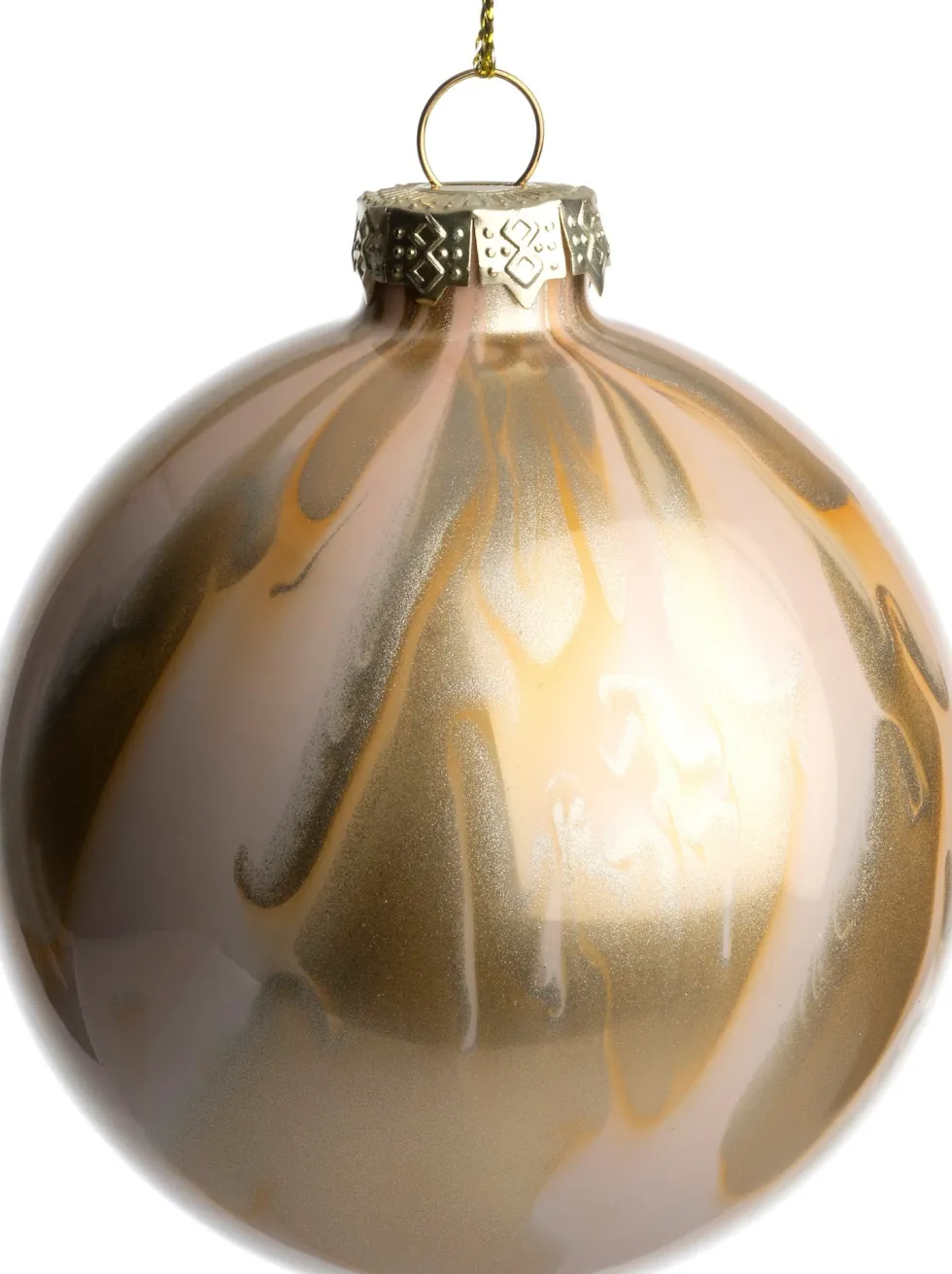 Intratuin kerstbal Derrynane crème D 8 cm