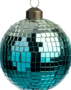 Intratuin kerstbal Disco goud / blauw D 8 cm