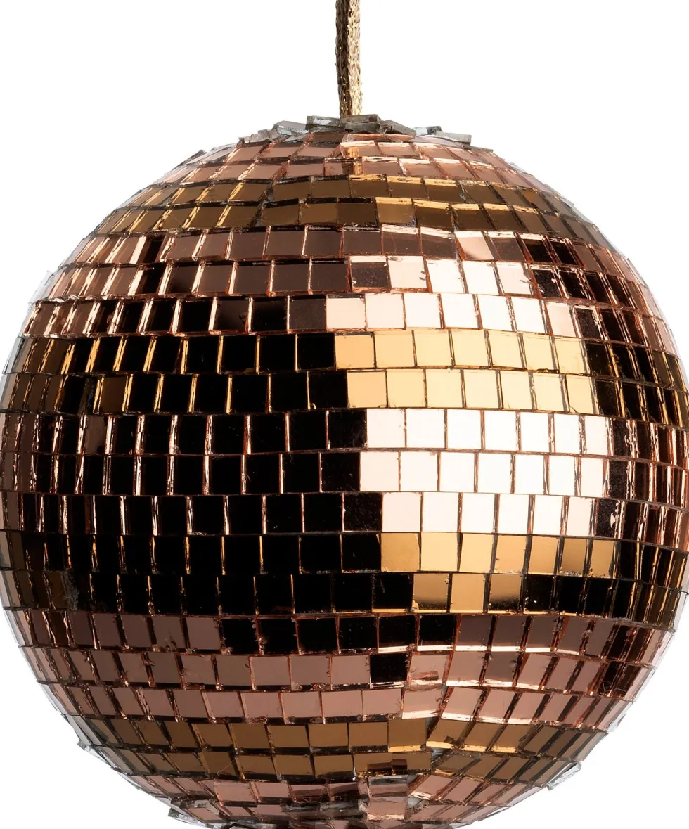 Intratuin kerstbal Disco koper / goud D 10 cm