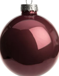 Intratuin kerstbal donkerroze D 7 cm 8 stuks