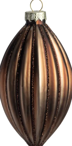 Intratuin kerstbal Eileen bruin D 6 H 12 cm