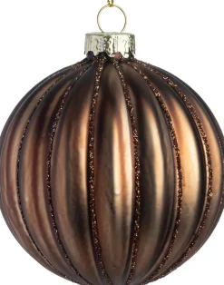 Intratuin kerstbal Eileen bruin D 8 cm
