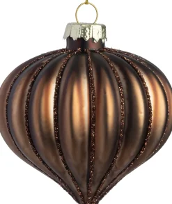 Intratuin kerstbal Eileen ui bruin D 8 cm