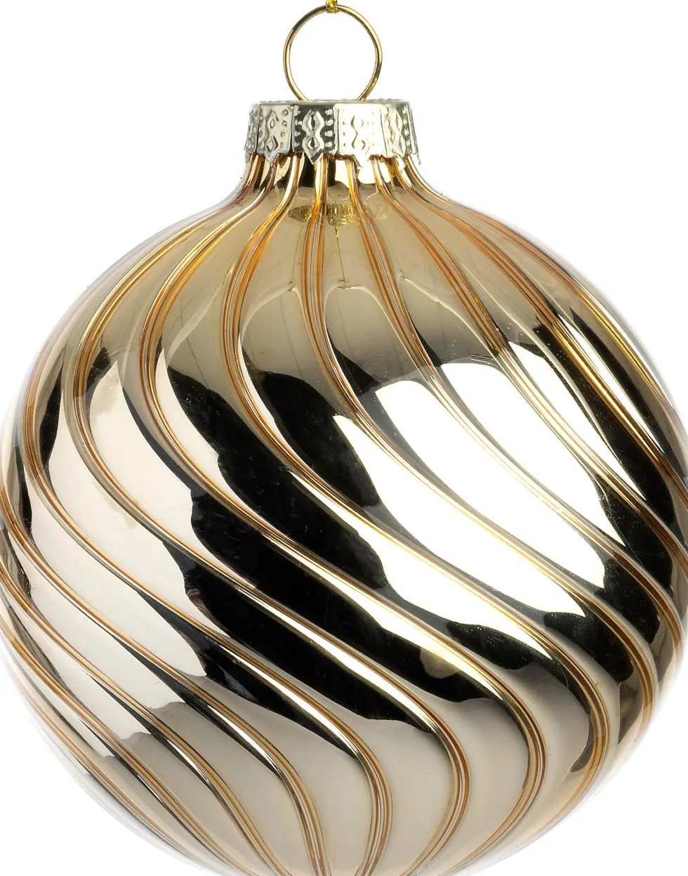 Intratuin kerstbal Elgin goud D 8 cm