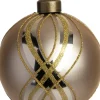 Intratuin kerstbal Endy crème / goud D 8 cm