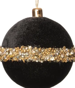Intratuin kerstbal Essie zwart D 10 cm