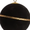 Intratuin kerstbal Faie met enkele streep zwart D 10 cm