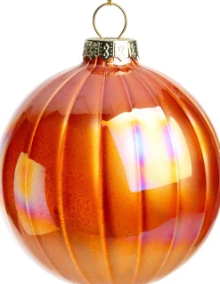 Intratuin kerstbal Feldk oranje D 8 cm