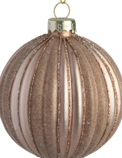 Intratuin kerstbal Finnea lichtbruin D 8 cm