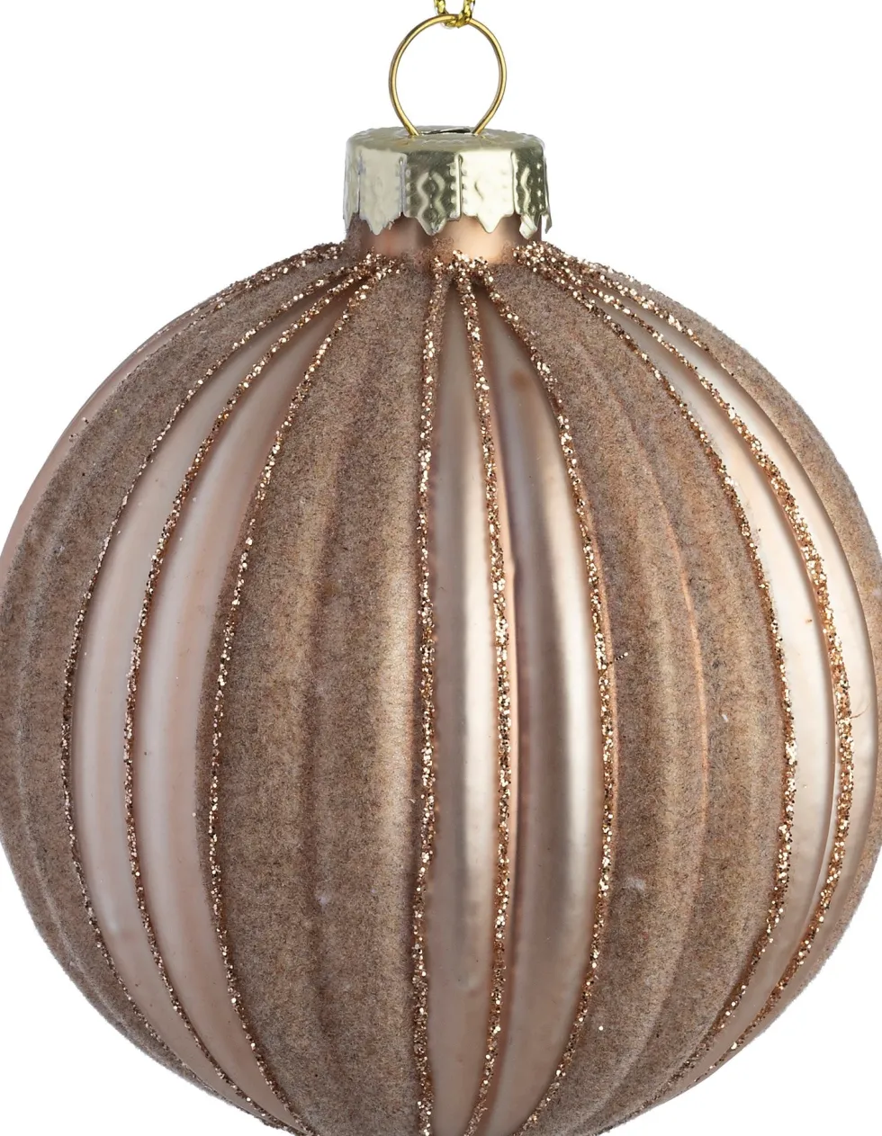 Intratuin kerstbal Finnea lichtbruin D 8 cm