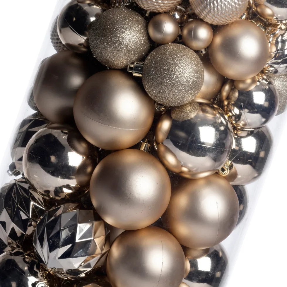 Intratuin kerstbal Flint box ivoor D 4 / 6 / 8 cm 100-delig