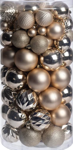 Intratuin kerstbal Flint box ivoor D 4 / 6 / 8 cm 100-delig