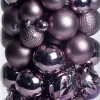 Intratuin kerstbal Flint box lila D 4 / 6 / 8 cm 100-delig