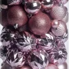 Intratuin kerstbal Flint box roze D 4 / 6 / 8 cm 100-delig