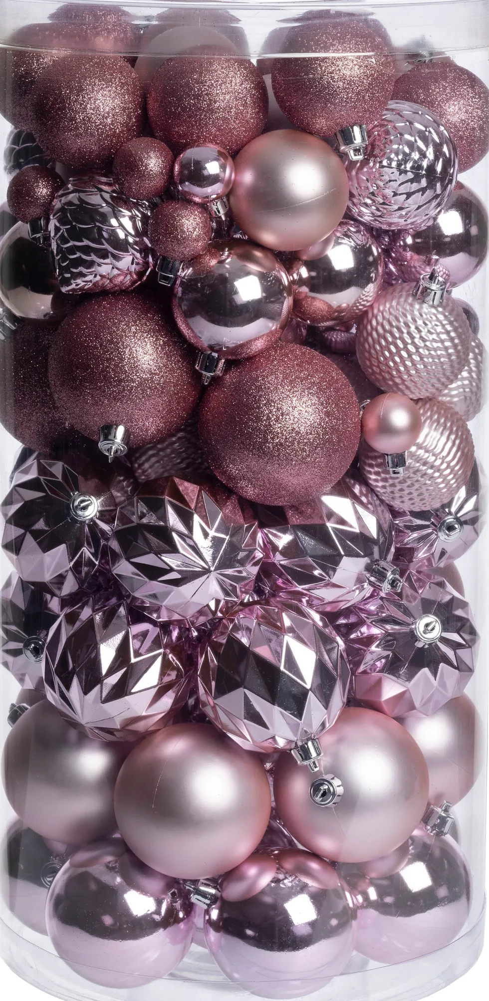 Intratuin kerstbal Flint box roze D 4 / 6 / 8 cm 100-delig