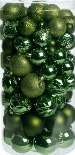 Intratuin kerstbal Flint box lichtgroen D 4 / 6 / 8 cm 100-delig